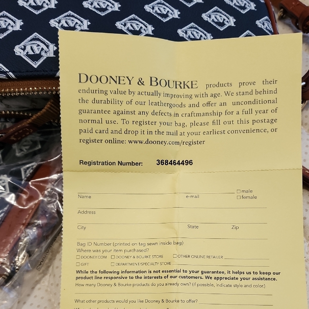 Tampa Bay Rays Dooney & Bourke Top Zip Crossbody Purse - Picture 8 of 12